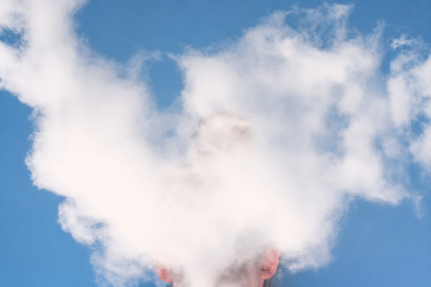 Mann mit Gehirnnebel
